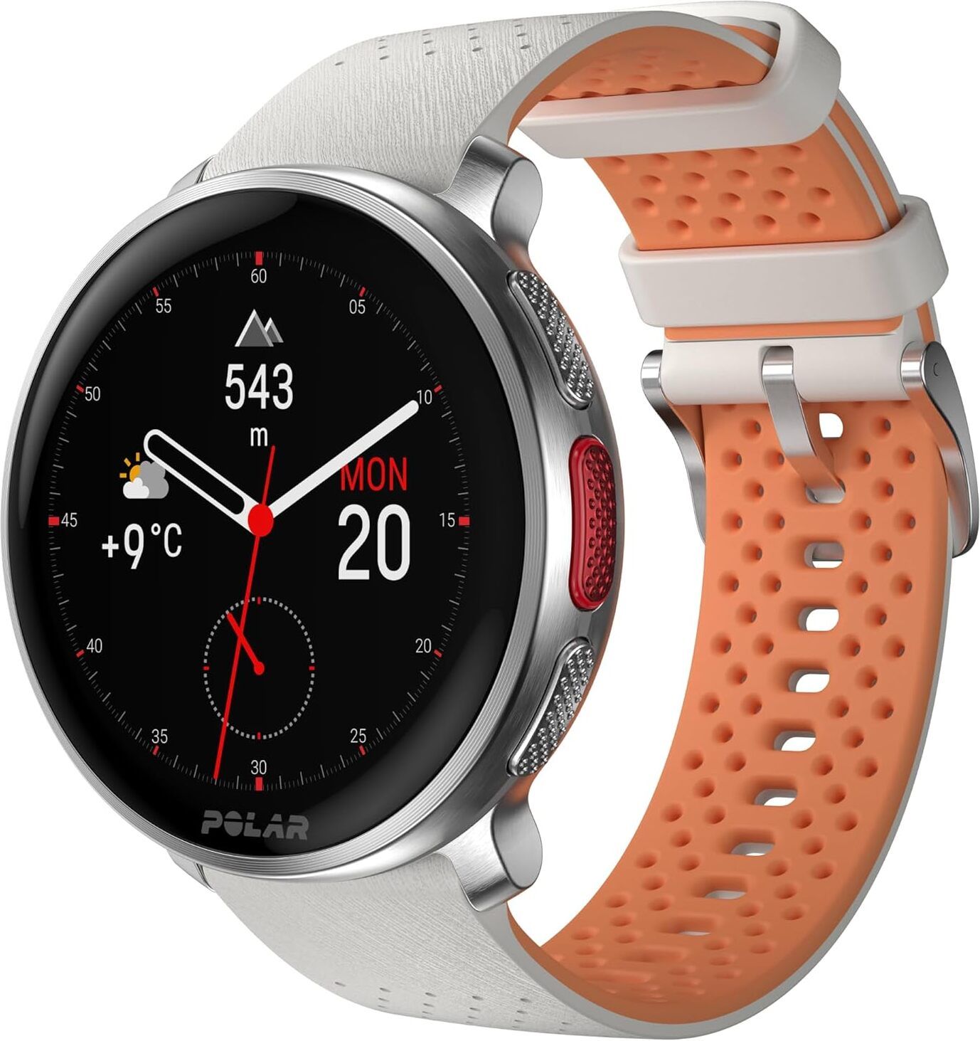 original-imaha649hmm5eurv-1.jpeg Polar Vantage V3-Premium Multisport Watch, Heart Rate Monitor (Sunrise Apricot) Smartwatch (Sunrise Apricot Strap, Free Size) - Image 1