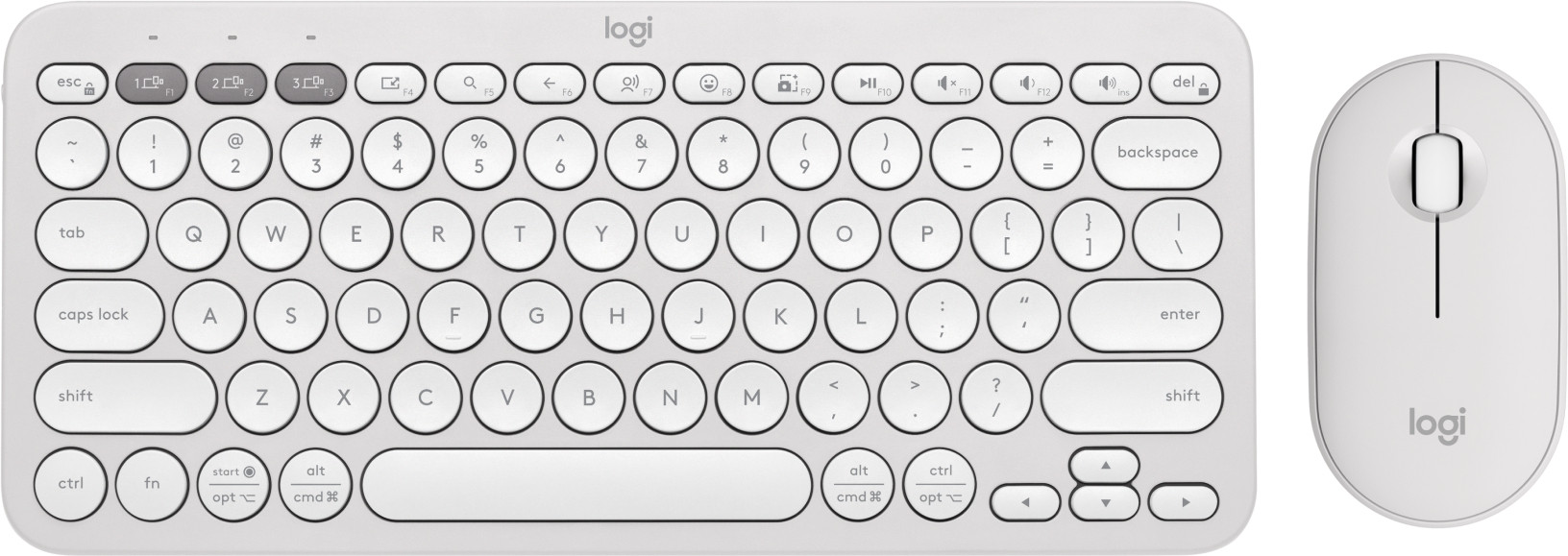 original-imahbg3mbvgfw3qr-1-1.jpeg Logitech Pebble 2 Combo Bluetooth Standard Multi-device Keyboard Compatible with Desktop - Image 1