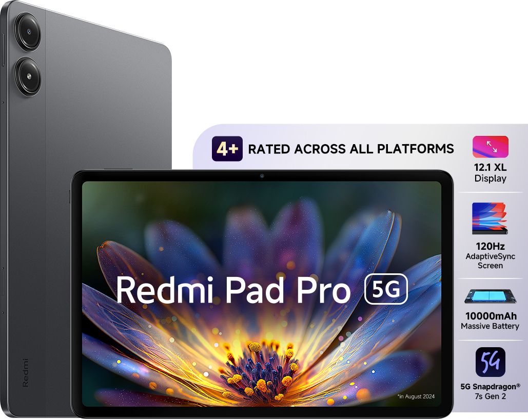 original-imahbzz49skh28tk-1.jpeg REDMI Pad Pro 5G 8 GB RAM 128 GB ROM 12.1 inch with Wi-Fi+5G Tablet (Graphite Grey) - Image 1