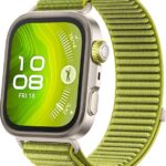 Huawei Watch Fit 4Pro, Titanium Body, Free dive, 100+ Sports mode, GPS, 10 Days Battery Smartwatch  (Green Strap, Free Size)