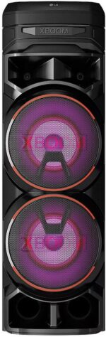 LG XBOOM RNC9, Powerful sound, Deep Bass, Mic & Guitar input karaoke Bluetooth Party Speaker  (Black, 2.0 Channel)
