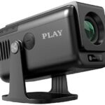 PLAY Smart Android 13 1+8G 5G WiFi BT 15k Lm 4k 8k 180 degree Rotation (25000 lm / 2 Speaker / Wireless / Remote Controller) Portable Projector  (Black)