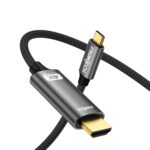 Frontech Type-C to HDTV Cable – 1.0m Braided Ultra HD 4K@60Hz Adapter Cable with Gold-Plated Connectors (NC-0087)
