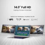 Frontech Dual Portable LED Monitor Laptop Screen Extender 14" Full HD IPS Display, Plug & Play, Foldable Design, Fits 13"-16" Laptops, USB Type-C, Matte Anti-Glare, 1-Year Warranty (MON-0025) - Image 2