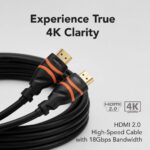 Frontech High-Speed HDMI 2.0 Male to Male Cable | 1.5m | 4K @ 60Hz | 18Gbps | Gold Plated Connectors | HDR Ready | ARC Support (NC-0065) - Image 2