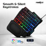 Frontech 4-in-1 Gaming Combo | RGB 35-Key Keyboard + 3200 DPI Mouse + BT 5.4 Converter + Foldable Mobile Holder | Anti-Ghosting | Wired Setup for Android Gaming (KB-0008PC) - Image 3
