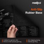 Frontech Extended Gaming Mouse Pad (900 x 400 mm) – Premium Desk Mat with Anti-Slip Rubber Bas | Water-Resistant Surface | Stitched Edges & Ultra-Smooth Control for Gaming & Office (MSP-0058) - Image 3