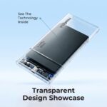 Frontech 2.5-Inch SATA External HDD/SSD case, Transparent Tool-Free Enclosure, High-Speed USB Type-C 3.1 Interface, Supports up to 6TB, 5Gbps (NC-0086) - Image 3