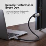 Frontech Type-C to HDTV Cable – 1.0m Braided Ultra HD 4K@60Hz Adapter Cable with Gold-Plated Connectors (NC-0087) - Image 3