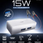 AAGO 15W Dual USB DC Charger | Dual USB Fast Charger | AG-DC001