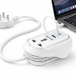 Lapcare GRIP 5-in-1 Desktop Power Strip With 67W GaN Fast Charging- (White) Surge Protector - Image 2