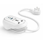 Lapcare GRIP 5-in-1 Desktop Power Strip With 67W GaN Fast Charging- (White) Surge Protector