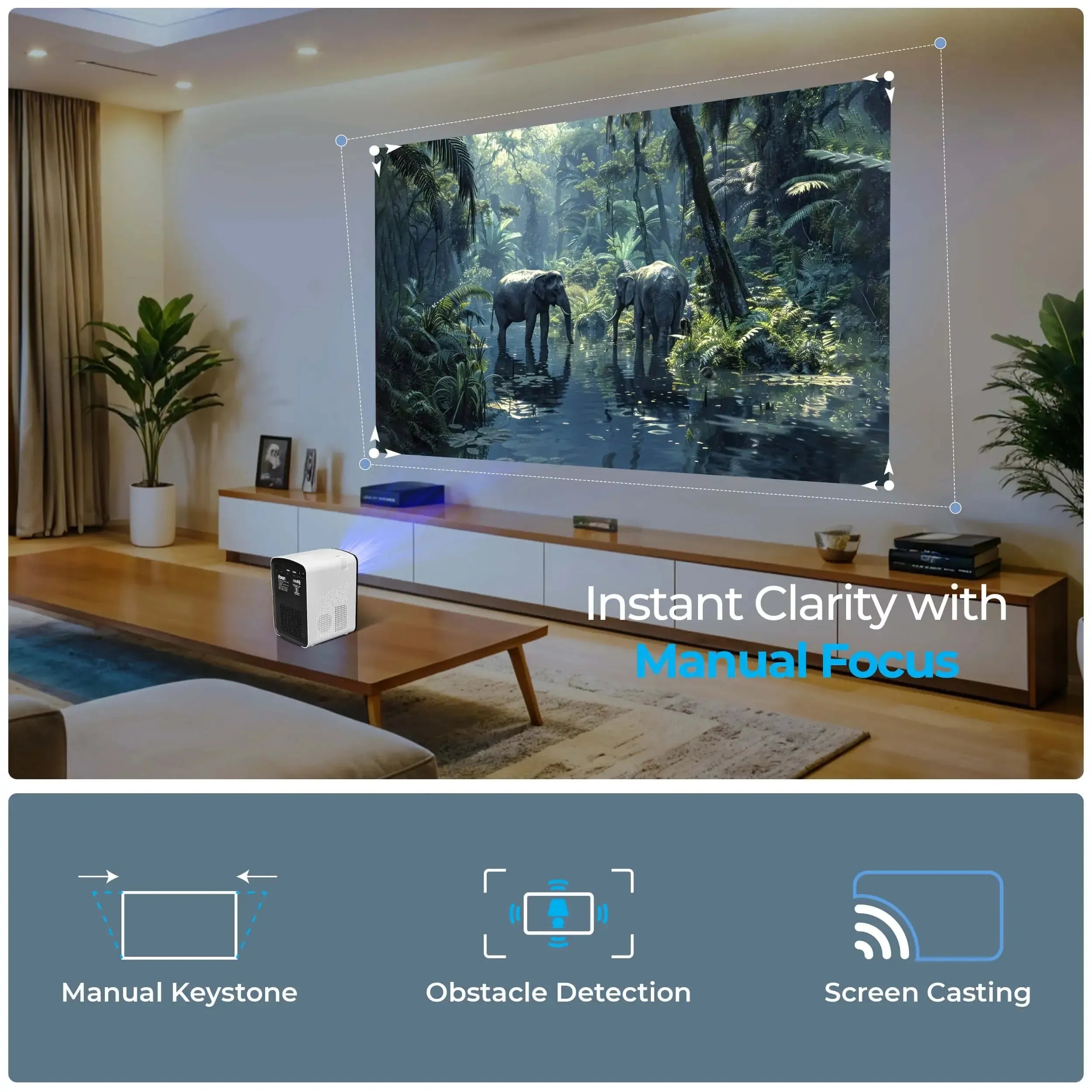 2_0c5d2e66-7ef2-4c11-8181-c101a8c62299_7e2d9e177e8c7baa.jpg Foxin Vision 500 Smart Projector - Image 1