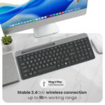 Lapcare Readmii 2.4GHz Wireless & Bluetooth 5.1 Rechargeable Keyboard with AI Assistant Key- Black (LWK-816) - Image 2
