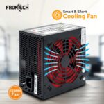 Frontech 800W ATX SMPS Power Supply with 120mm Silent Fan | 8 (6+2) PCIe | 3 SATA | 2 Molex | Multi-Core CPU Support | AC 230V | PS-0006 - Image 2