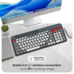 Lapcare Readmii 2.4GHz Wireless & Bluetooth 5.1 Rechargeable Keyboard with AI Assistant Key- Multicolor (LWK-819) - Image 2