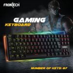 Frontech Wired Gaming RGB Backlight Keyboard|87 Key Layout|USB Plug & Play|1.6m cable| Ergonomic Keyboard|1 year warranty - Image 2