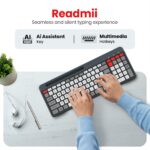 Lapcare Readmii 2.4GHz Wireless & Bluetooth 5.1 Rechargeable Keyboard with AI Assistant Key- Multicolor (LWK-819) - Image 3