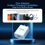 CONSISTENT 45W FLASH CHARGER 2.0 WITH TYPE-C CABLE INSIDE (CT-MA45WU) - Image 3