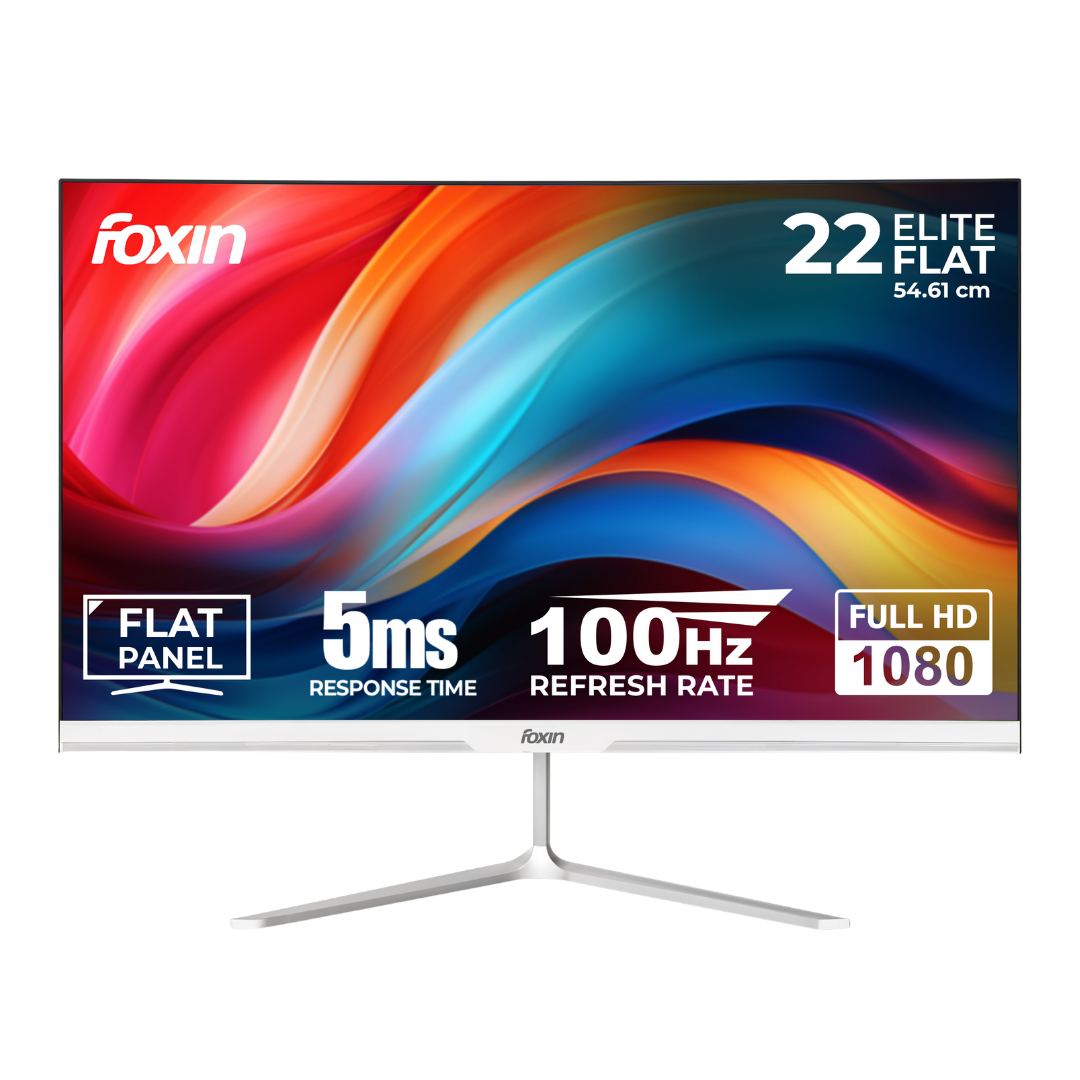 6_6e08fccd-27fa-44cf-b566-02fd99b19f20.png Foxin Elite 22 Inch Flat LED Monitor - White - Image 1