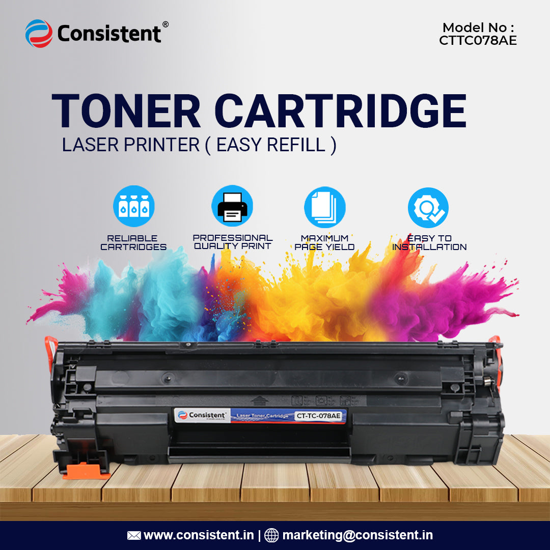 78ae_toner_cart_copy.jpg Consistent Laser Toner Easy Fill (CTTC078AE) Easy to use Compatible for Wide Usage eco Friendly 1600 Pages Yield for use in Hp Laser Jet pro P1005/P1006/P1100/Pro M1132/M1210/M1212NF - Image 1