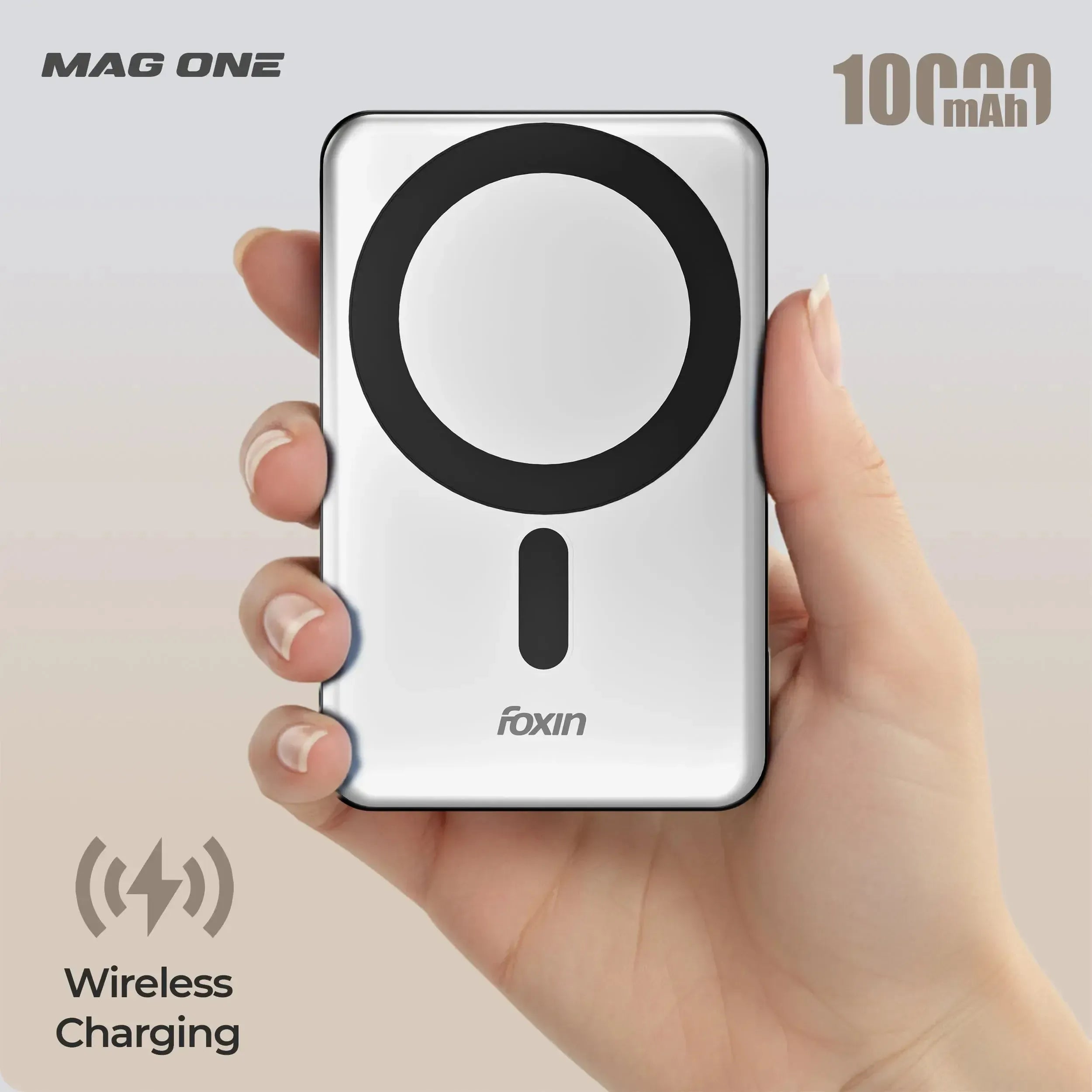 Artboard_2_4561c022-36d0-47b8-a0cc-1f1aade0fb62.jpg Foxin Mag One 10000mAh Wireless Powerbank - Image 1