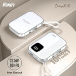Foxin ChargeX 10 Powerbank - White - Image 2