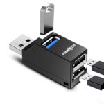 Frontech USB Hub: High-Speed USB 3.0 & 2.0 | Expand Your Ports | Blazing Fast Data Transfer & Compact Design