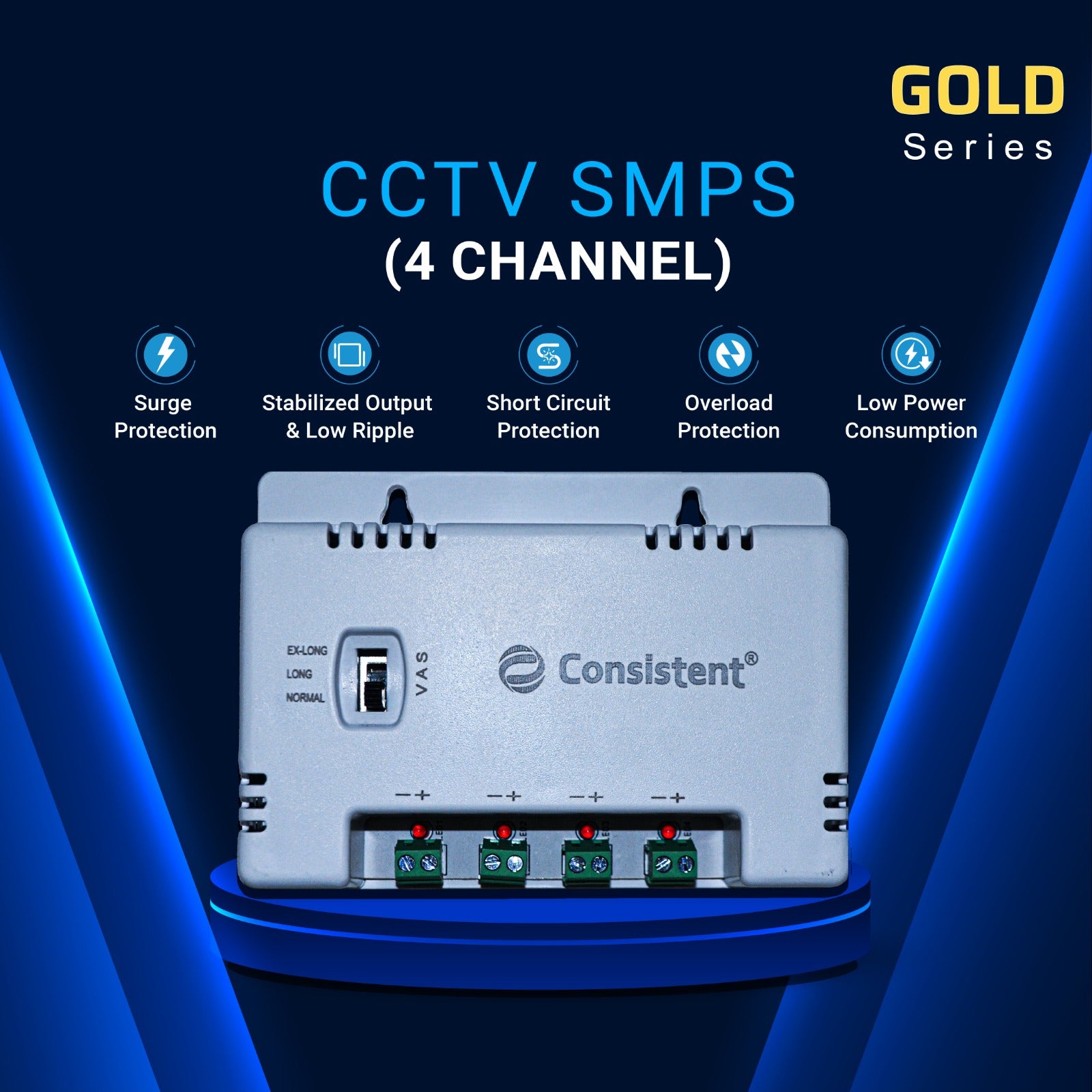 SMPS4.jpg Consistent CCTV POWER SUPPLY MULTI (CT-CPS-04PG) - Image 1