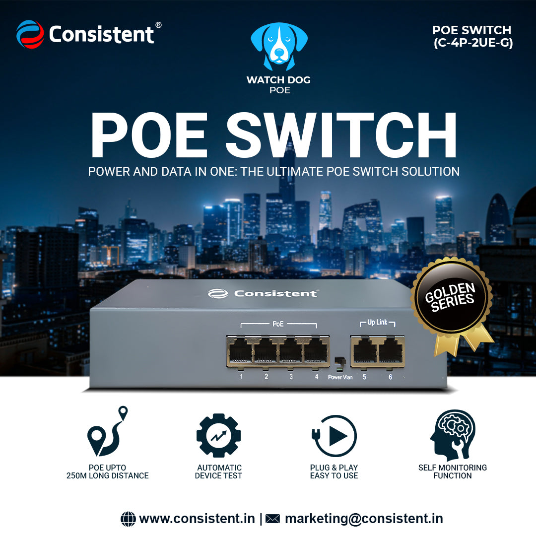 c4p2uegcopy.jpg Consistent POE Switch 4CH Gold (C-4P-2UE-G) - Image 1