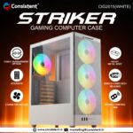 Consistent STRIKER Gaming Computer Case White (CIG2015)